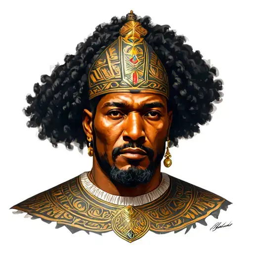 African King Baldwin IV tattoo design idea