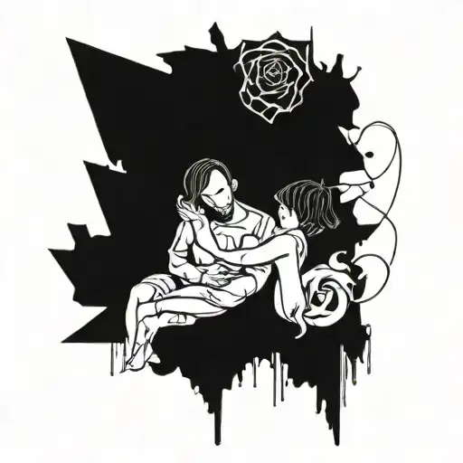 trauma love 1 person 10years 3 break ups tattoo design idea