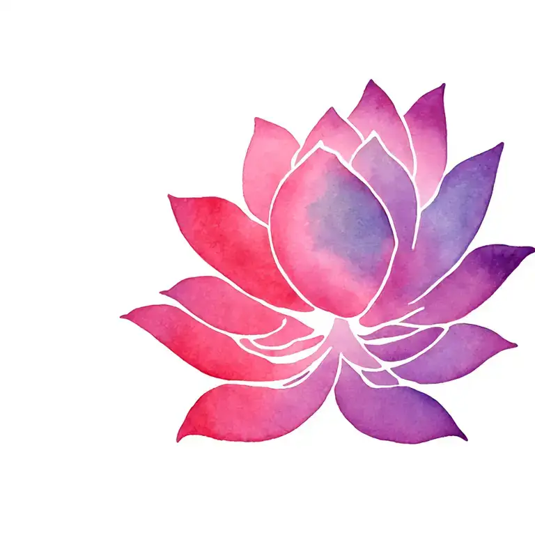 breast cancer unalome symbol with lotus tattoo design idea