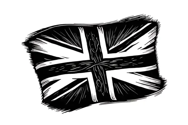 Black Union Jack tattoo design idea