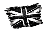 Black Union Jack tattoo design idea