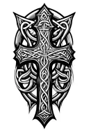 celtic cross tattoo design idea