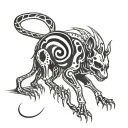 rat skeleton tattoo design idea