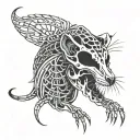 rat skeleton tattoo design idea