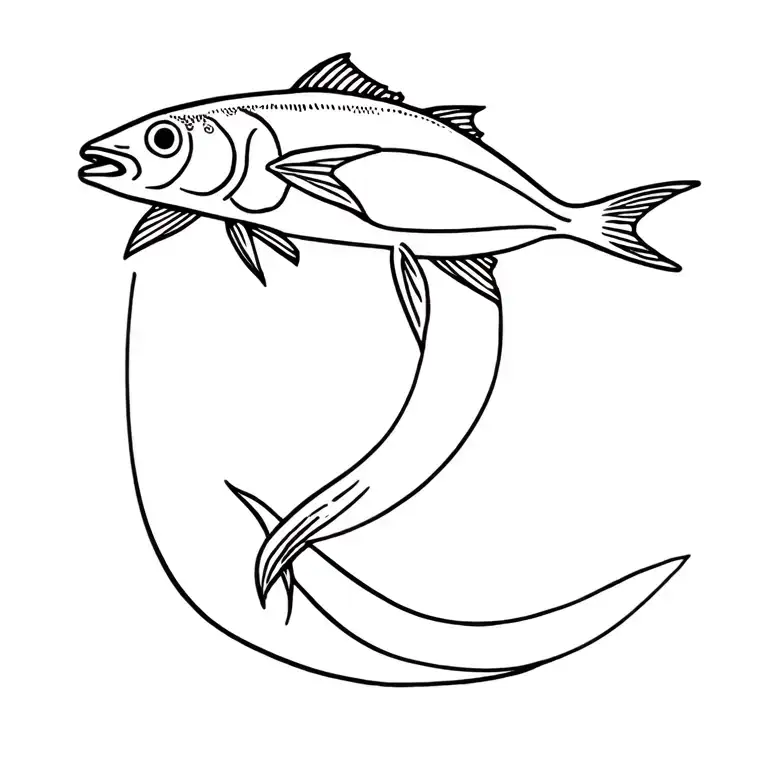Sardine tattoo design idea