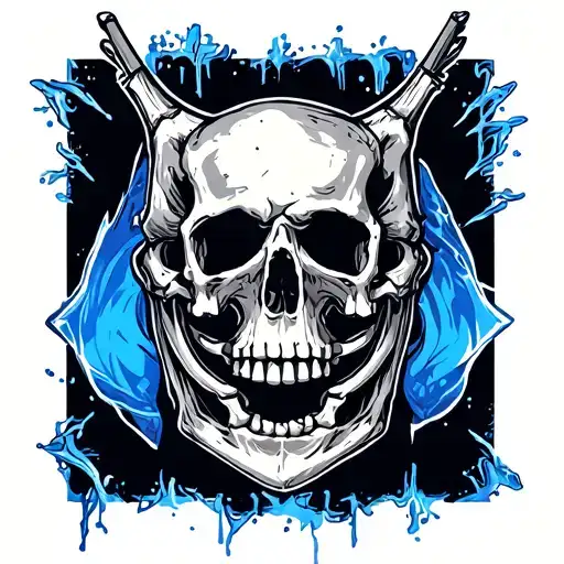 blue collar bone tattoo tattoo design idea