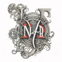 spell out M. A. D. in red and underneath in Roman numerals the date 8-20-22 tattoo design idea
