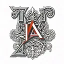 spell out M. A. D. in red and underneath in Roman numerals the date 8-20-22 tattoo design idea