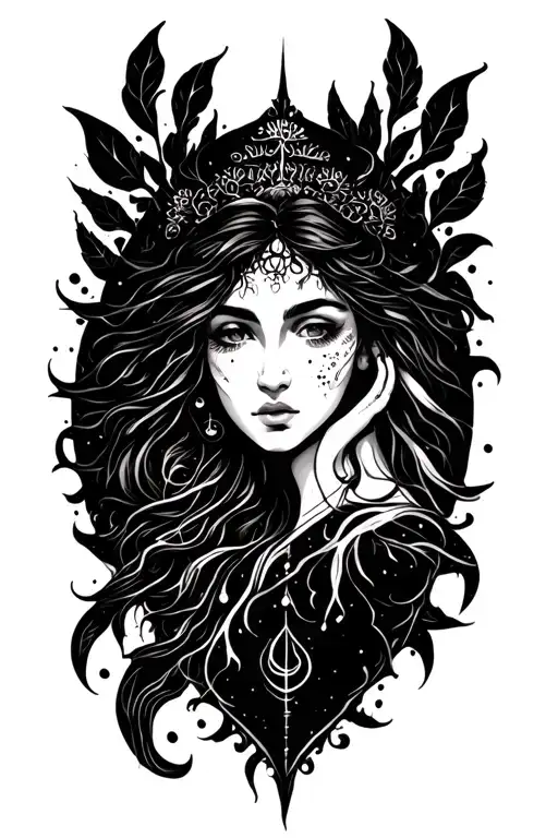 Virgo And Aquarius tattoo design idea