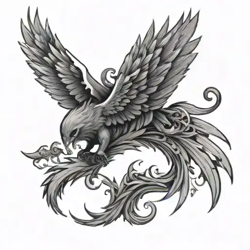 trust no one, demonic wings tattoo design idea