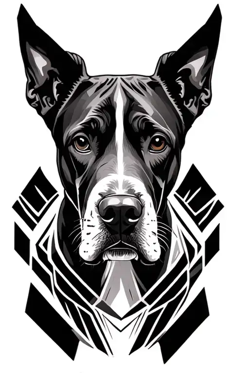 great dane tattoo design idea