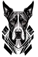 great dane tattoo design idea