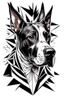 great dane tattoo design idea