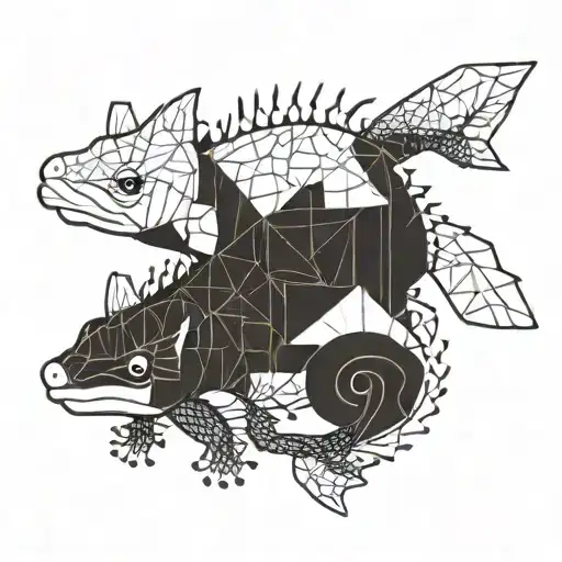 axolotl tattoo design idea