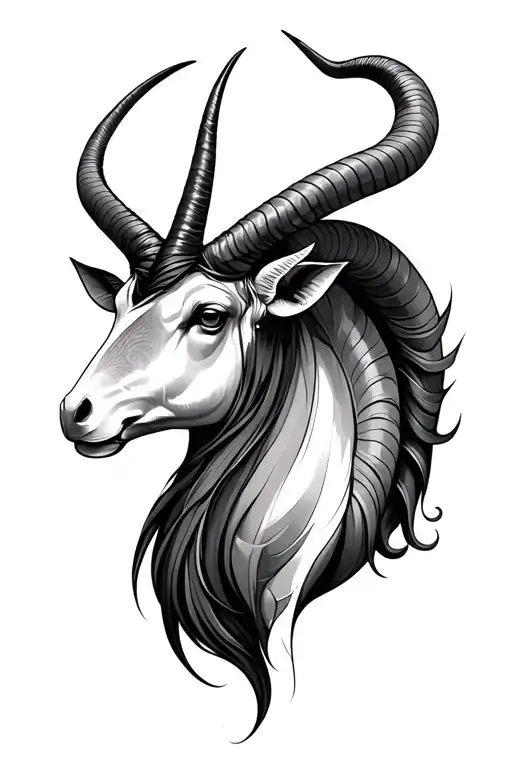 Taurus and Capricorn zodiac sign intertwined tattoo design idea