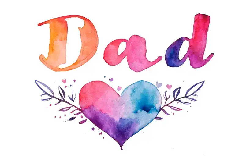 dad memorial tattoo design idea