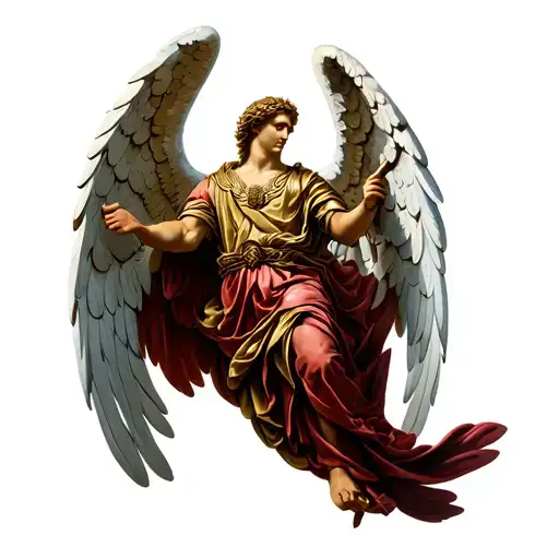 Saint Michael archangel tattoo design idea