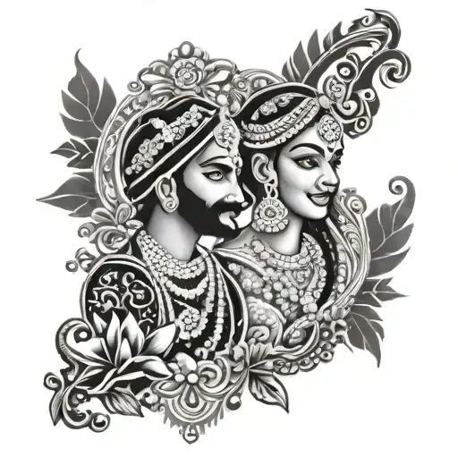 Punjabi wedding tattoo design idea