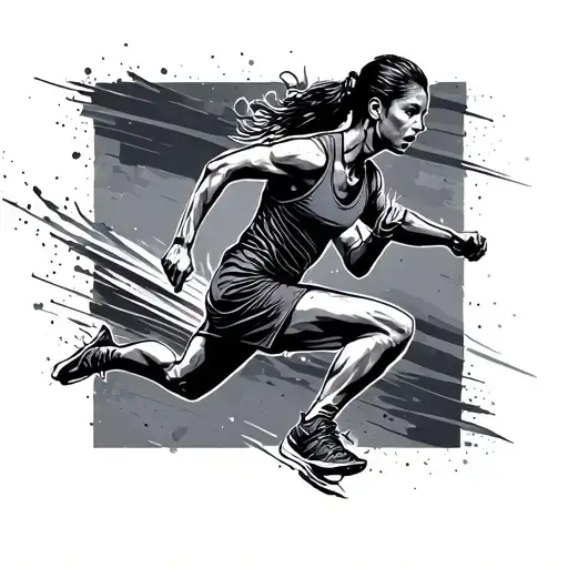 Runner tattoo design idea