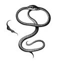 something with Anxiety, ADHD and overthinking snake tattoo design idea
