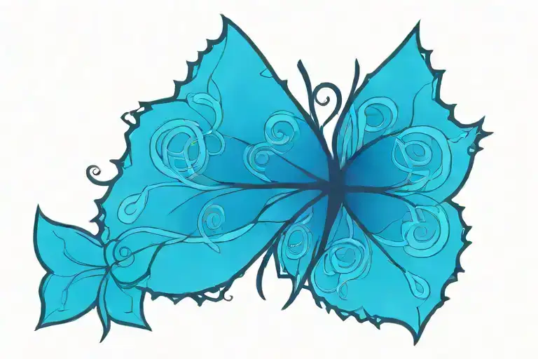 celtic knot butterfly with thorny vines tattoo design idea