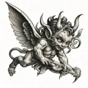Devil Cupid tattoo design idea
