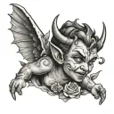 Devil Cupid tattoo design idea