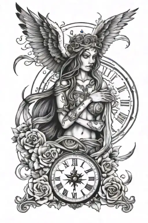 Nikki,Virgo,Time,Direction tattoo design idea