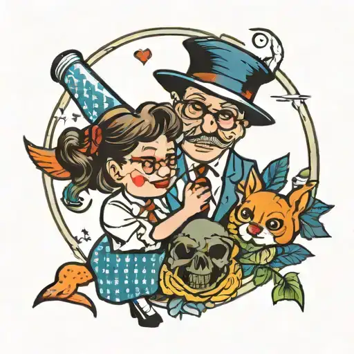 Bully and teacher love tattoo design idea