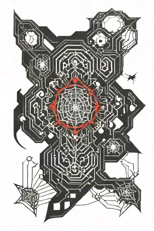 red spiderlily tattoo design idea