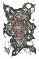 red spiderlily tattoo design idea