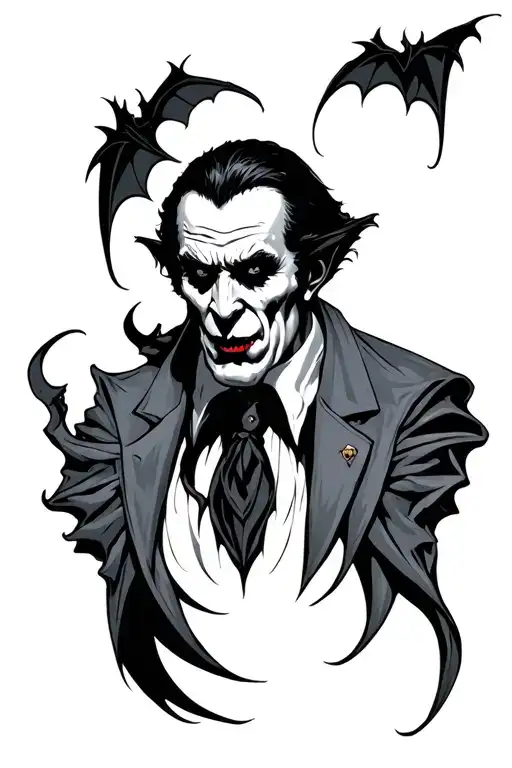 Dracula tattoo design idea