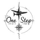 "One Step" in the globe will be aeroplane, waves, compass and One Step subtitle, will be beautiful and nice  tattoo design idea