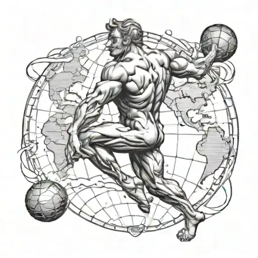 Atlas carrying the world tattoo design idea