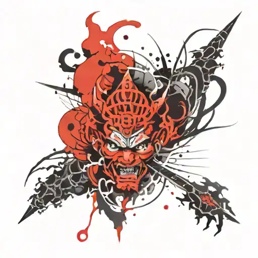 raijin tattoo design idea