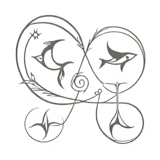 pisces and libra   tattoo design idea