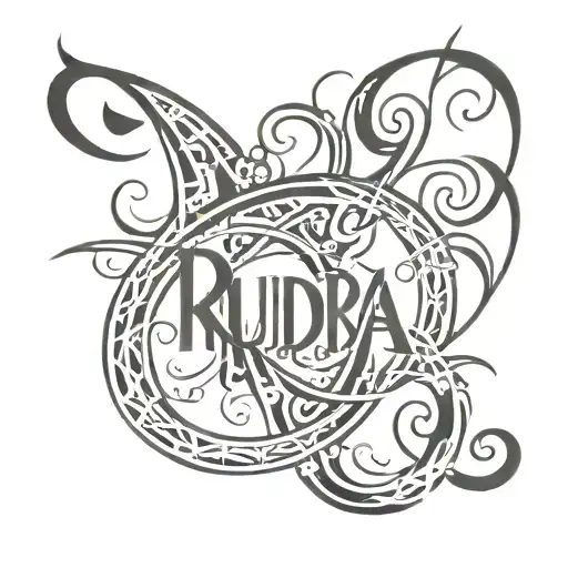 Rudra name tattoo tattoo design idea