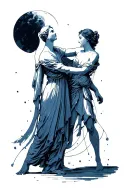 Orpheus And Eurydice, Eurydice being pulled back to haietis.  tattoo design idea