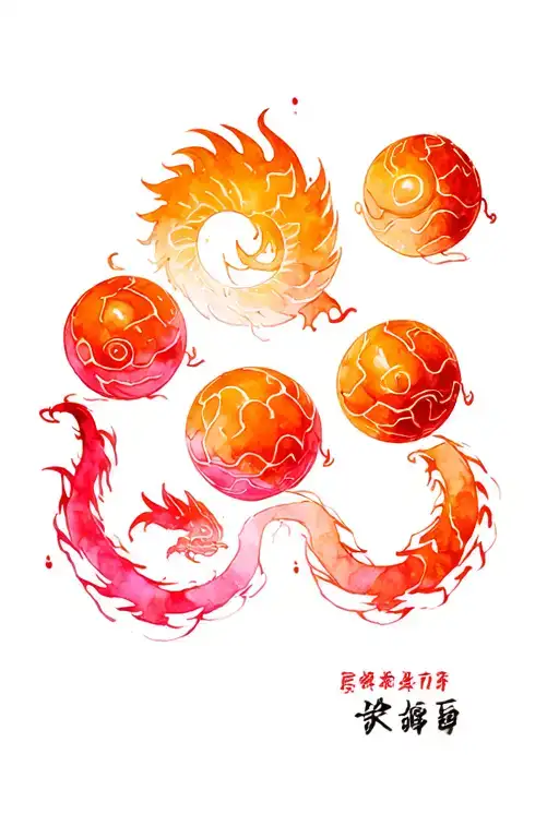 Shenlong, 7 Dragonballs, Son Goku tattoo design idea