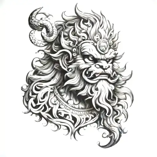 Narasimha tattoo design idea