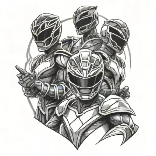 power rangers lead the way tattoo design idea
