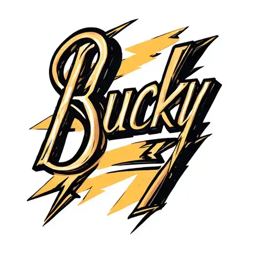 "Bucky" lightning bolt striking tattoo design idea
