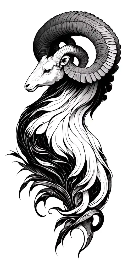 Gemini fusion ram tattoo design idea