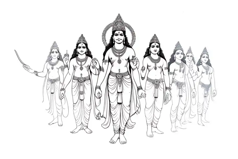all avatars of lord Vishnu 10 avatars tattoo design idea