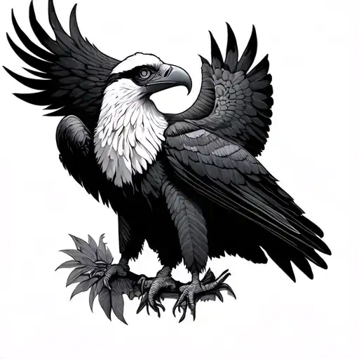 condor with pachamama spiral tattoo design idea