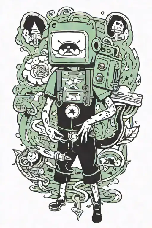 bmo adventure time tattoo design idea