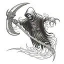 reaper whit scythe tattoo design idea