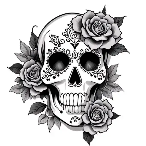 Day of the Dead tattoo design idea