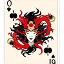 Demon playing card tattoo design idea