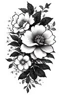 Japanese floral sleeve tattoo design idea